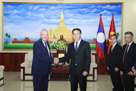 Head of Lao Party External Relations Commission Welcomes New EU Ambassador to Laos